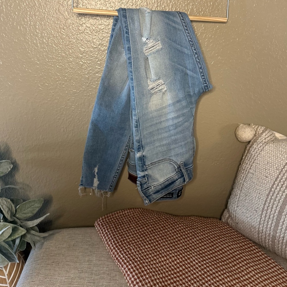 Hollister Light Blue Distressed Skinny Jeans